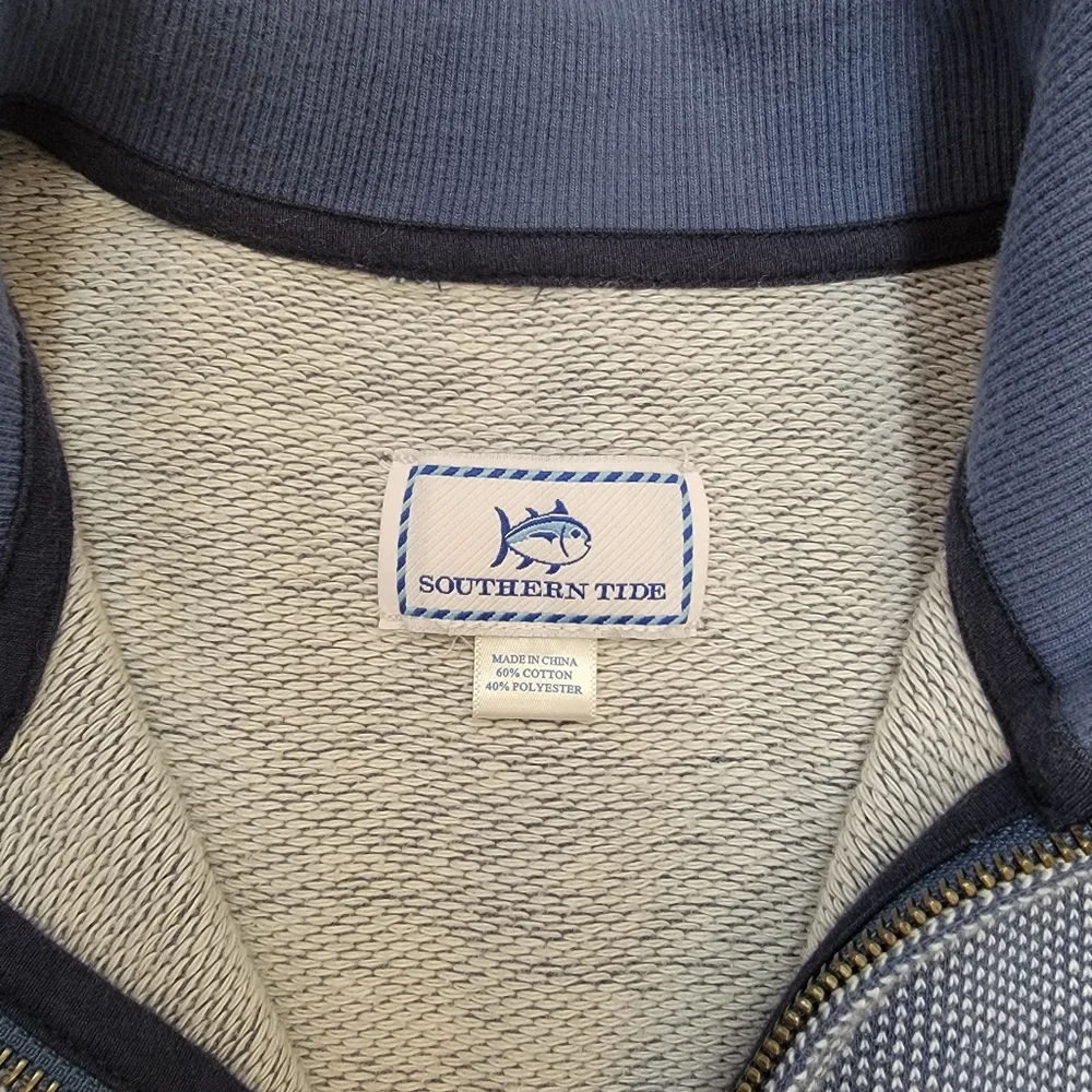 Southern Tide Terry Cloth Quarter Zip S